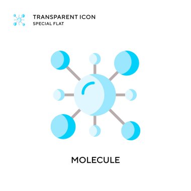 Molekül vektör simgesi. Düz çizim. EPS 10 vektörü.
