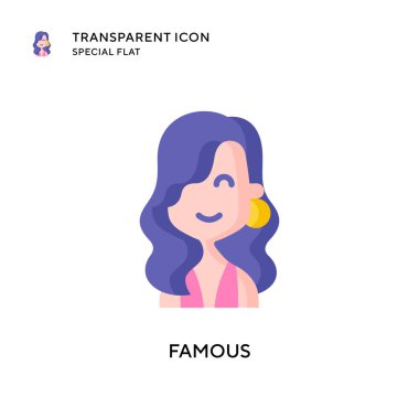 Ünlü vektör simgesi. Düz çizim. EPS 10 vektörü.