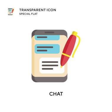 Sohbet vektörü simgesi. Düz çizim. EPS 10 vektörü.