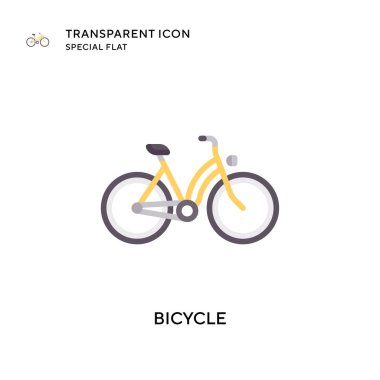 Bisiklet vektör simgesi. Düz çizim. EPS 10 vektörü.