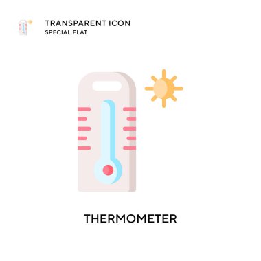 Termometre vektör simgesi. Düz çizim. EPS 10 vektörü.