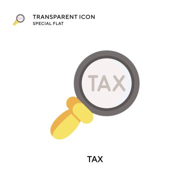 Vergi vektör simgesi. Düz çizim. EPS 10 vektörü.