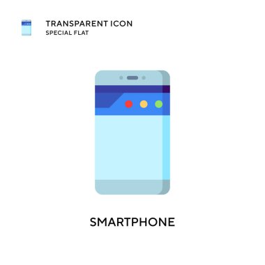Akıllı telefon vektör simgesi. Düz çizim. EPS 10 vektörü.
