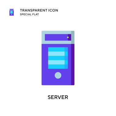 Sunucu vektör simgesi. Düz çizim. EPS 10 vektörü.