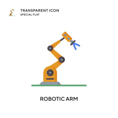 Robot kol vektör simgesi. Düz çizim. EPS 10 vektörü.