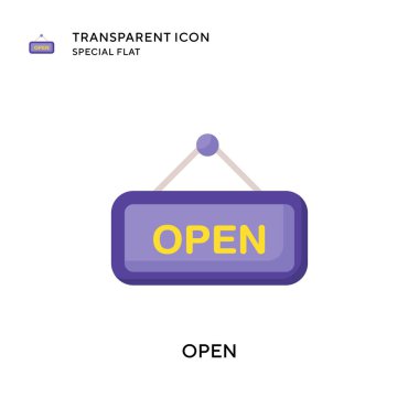 Vektör simgesini aç. Düz çizim. EPS 10 vektörü.