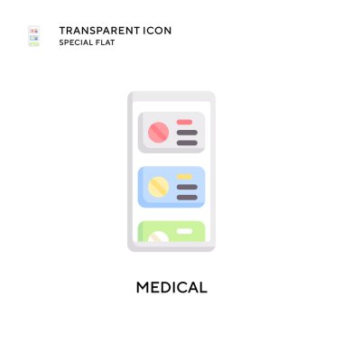 Tıbbi vektör ikonu. Düz çizim. EPS 10 vektörü.