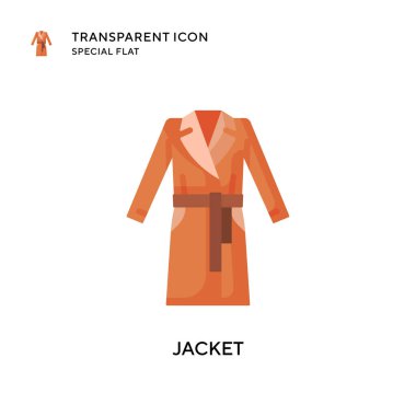 Ceket vektör simgesi. Düz çizim. EPS 10 vektörü.