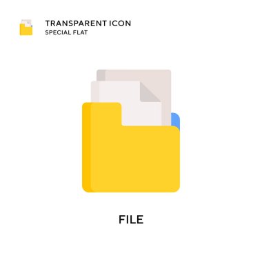 Dosya vektör simgesi. Düz çizim. EPS 10 vektörü.