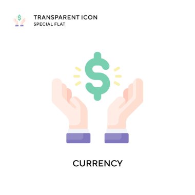 Para birimi vektör simgesi. Düz çizim. EPS 10 vektörü.