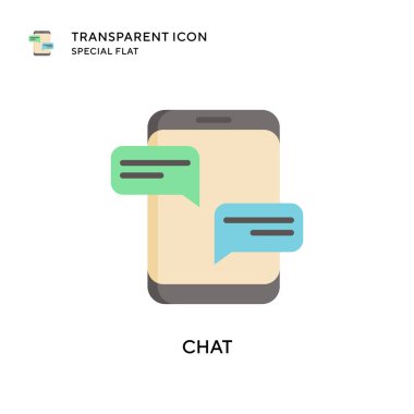 Sohbet vektörü simgesi. Düz çizim. EPS 10 vektörü.