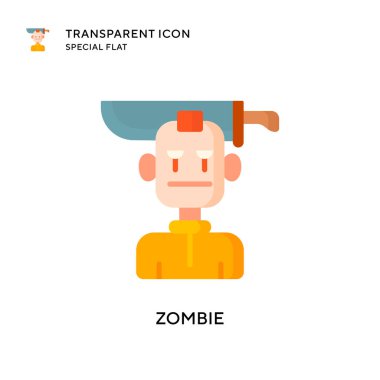 Zombi vektör simgesi. Düz çizim. EPS 10 vektörü.