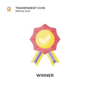 Kazanan vektör simgesi. Düz çizim. EPS 10 vektörü.