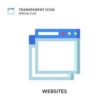 Web siteleri vektör simgesi. Düz çizim. EPS 10 vektörü.