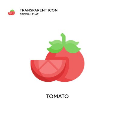 Domates vektör simgesi. Düz çizim. EPS 10 vektörü.