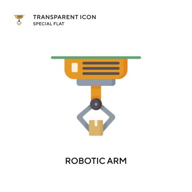 Robot kol vektör simgesi. Düz çizim. EPS 10 vektörü.