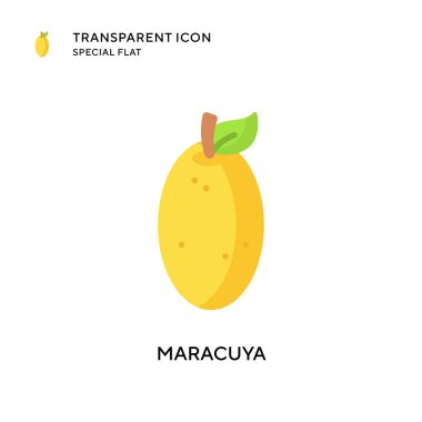 Maracuya vektör simgesi. Düz çizim. EPS 10 vektörü.