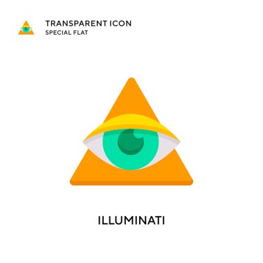 İlluminati vektör simgesi. Düz çizim. EPS 10 vektörü.