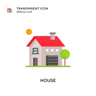 Ev vektör simgesi. Düz çizim. EPS 10 vektörü.