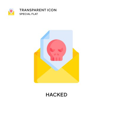 Hacklenmiş vektör simgesi. Düz çizim. EPS 10 vektörü.