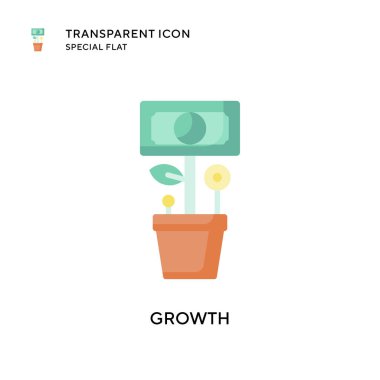 Büyüme vektör simgesi. Düz çizim. EPS 10 vektörü.