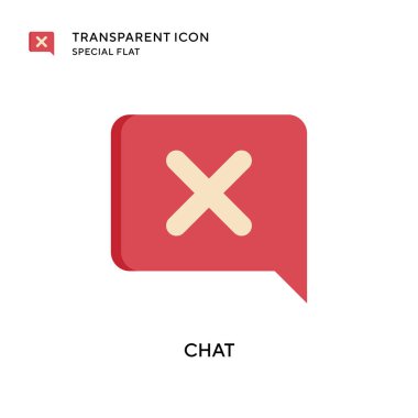 Sohbet vektörü simgesi. Düz çizim. EPS 10 vektörü.