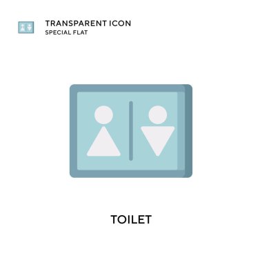 Tuvalet vektörü simgesi. Düz çizim. EPS 10 vektörü.