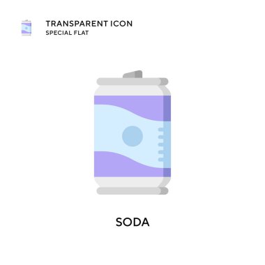 Soda vektör simgesi. Düz çizim. EPS 10 vektörü.