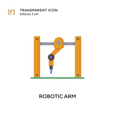 Robot kol vektör simgesi. Düz çizim. EPS 10 vektörü.