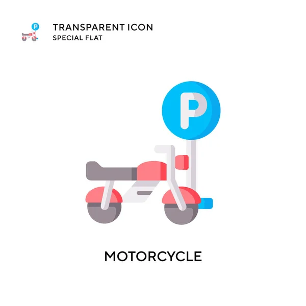 Motorrad Vektor Symbol Flache Illustration Eps Vektor — Stockvektor