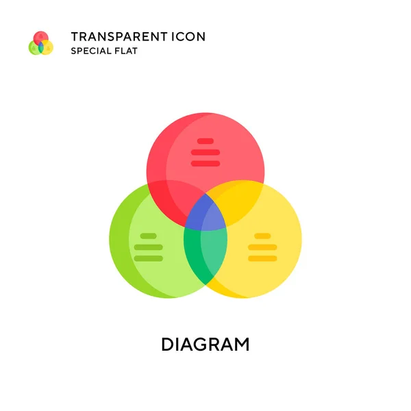 Icono Vector Diagrama Ilustración Estilo Plano Eps Vector — Vector de stock