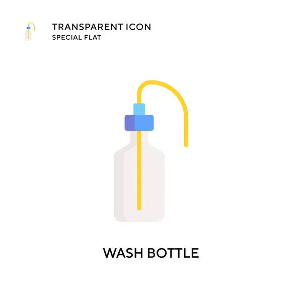 Мойте Векторный Значок Бутылки Иллюстрация Плоском Стиле Вектор Eps — стоковый вектор
