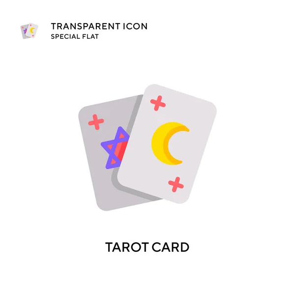 Tarot Kártya Vektor Ikon Lapos Stílusú Illusztráció Eps Vektor — Stock Vector