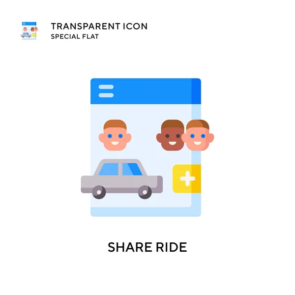 Share Ride Vektor Icon Flache Illustration Eps Vektor — Stockvektor