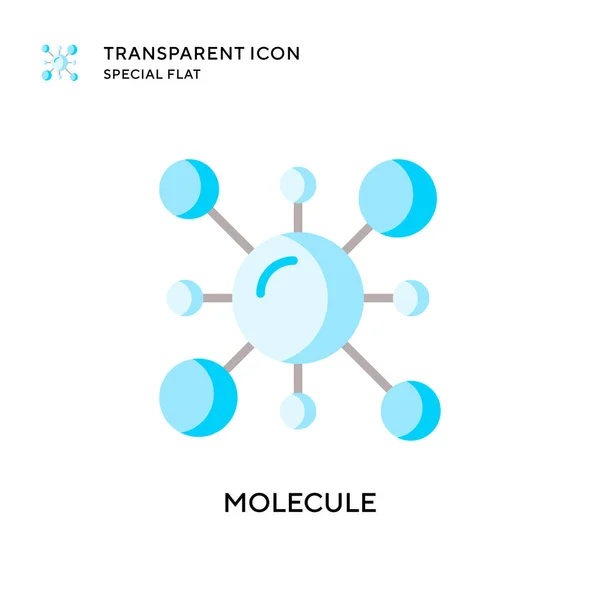 Icona Del Vettore Molecolare Illustrazione Stile Piatto Vettore Eps — Vettoriale Stock