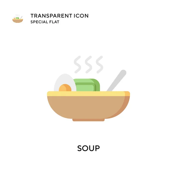 Soup vector icon. Flat style illustration. EPS 10 vector. — Stock Illustration Soup Vector Icon Flat Style Illustration Eps Vector Royalty Free Stock Illustrations