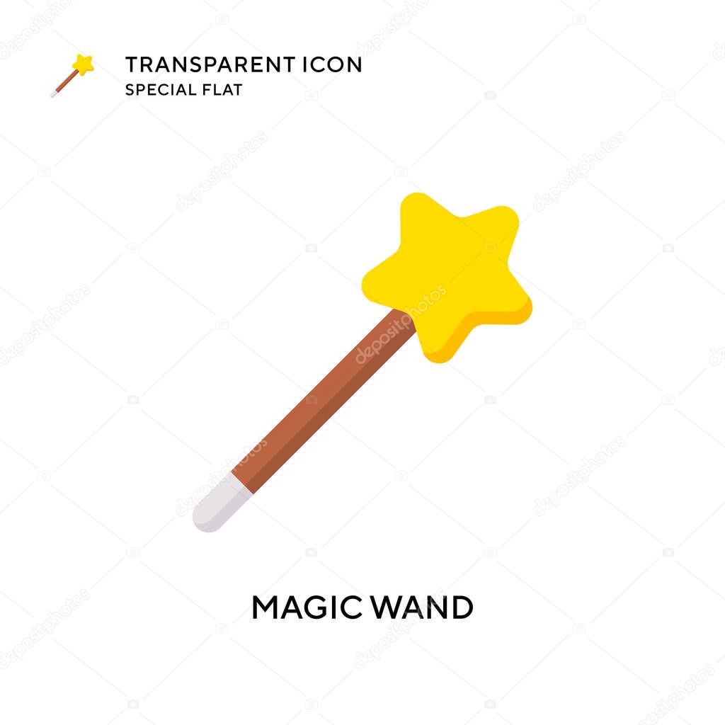 Magic wand vector icon. Flat style illustration. EPS 10 vector.