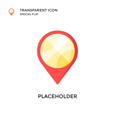 Yer tutucu vektör simgesi. Düz çizim. EPS 10 vektörü.