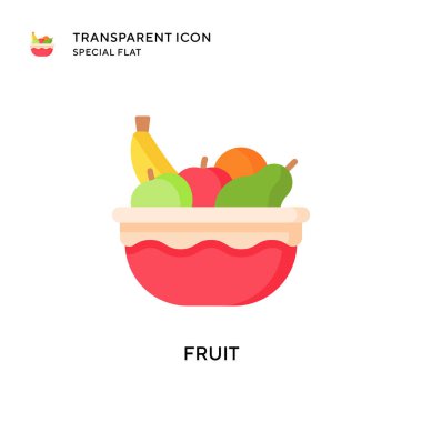 Meyve vektörü simgesi. Düz çizim. EPS 10 vektörü.