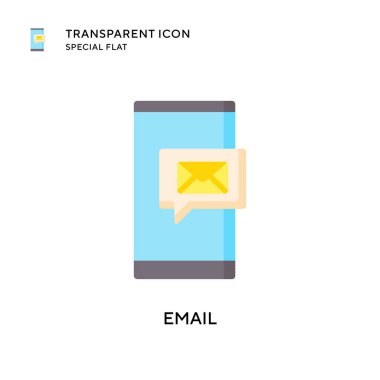 E- posta vektör simgesi. Düz çizim. EPS 10 vektörü.