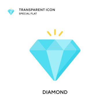 Elmas vektör simgesi. Düz çizim. EPS 10 vektörü.