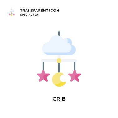 Beşik vektör simgesi. Düz çizim. EPS 10 vektörü.