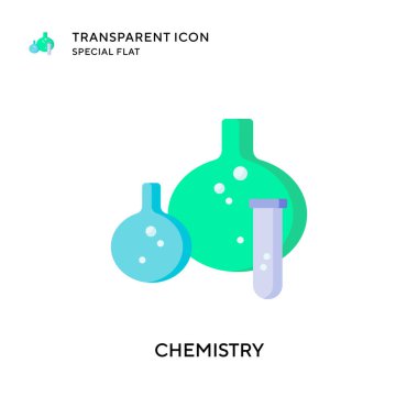 Kimya vektör simgesi. Düz çizim. EPS 10 vektörü.