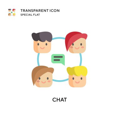 Sohbet vektörü simgesi. Düz çizim. EPS 10 vektörü.