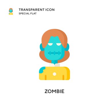 Zombi vektör simgesi. Düz çizim. EPS 10 vektörü.