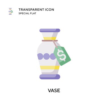 Vazo vektör simgesi. Düz çizim. EPS 10 vektörü.