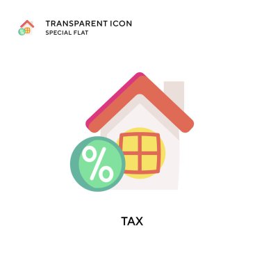 Vergi vektör simgesi. Düz çizim. EPS 10 vektörü.