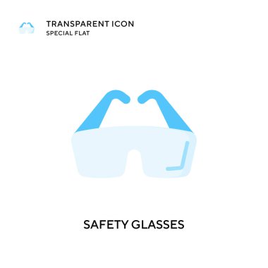 Güvenlik gözlüğü vektör simgesi. Düz çizim. EPS 10 vektörü.