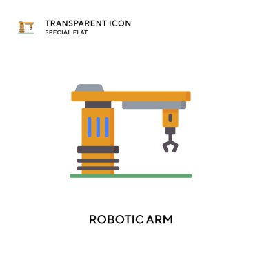 Robot kol vektör simgesi. Düz çizim. EPS 10 vektörü.