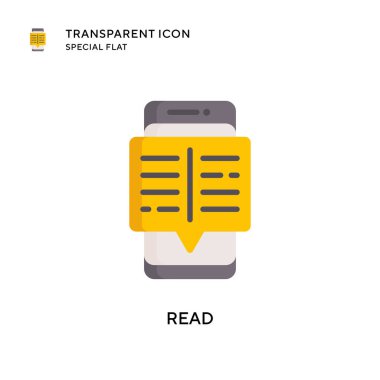 Vektör simgesini oku. Düz çizim. EPS 10 vektörü.